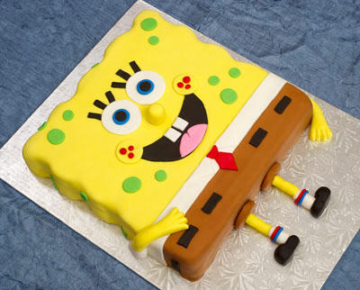 https://www.cremedelacakes.ca - Sponge Bob Square Pants Cake