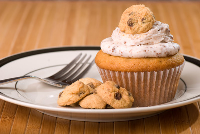 https://www.cremedelacakes.ca - Cookie Dough Cupcakes