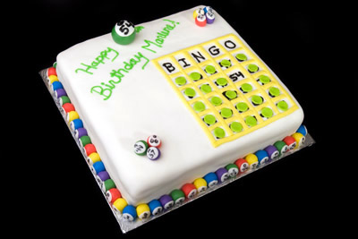 https://www.cremedelacakes.ca - Bingo Board Cake